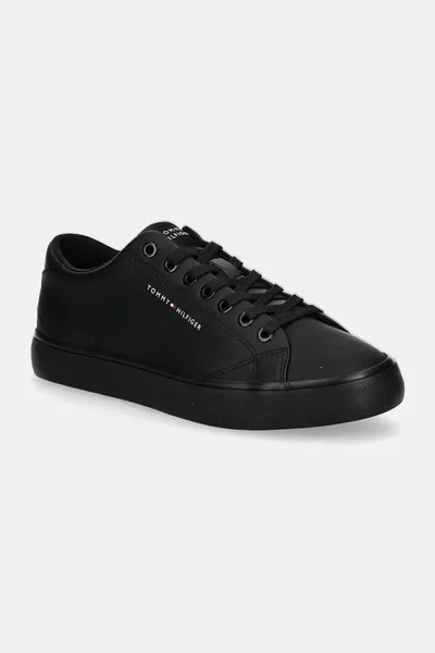 Кожаные кеды Tommy Hilfiger TH HI VULC CORE LOW LEATHER ESS