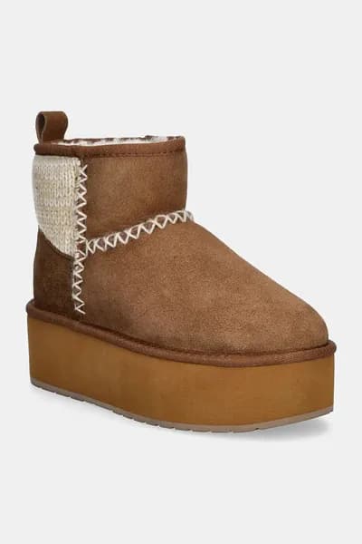 Замшевые сапоги Emu Australia Stinger Knit Flatform