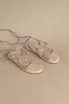 Замшевые сандалии Manebi Lace-Up Sandals
